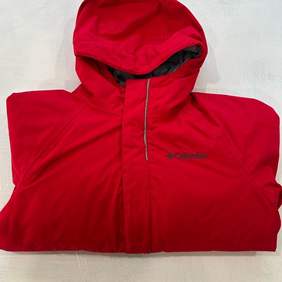 Columbia Kids Boy Girl Red Warm Winter Jacket 7/8 Red/Gray - Picture 1 of 8